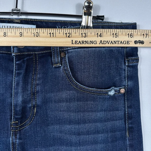 Liverpool Los Angeles Girlfriend Size 8/29 Women's Basic Jeans Dark Blue Denim - Picture 6 of 8
